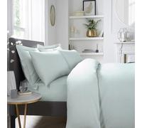 Serene Drap-Housse Vert Menthe Double (190 x 140 x 32 cm) - 32 cm de Profondeur - Polycoton Doux - Coins élastiques - Lavable - Vert Clair - Entretien Facile - Housse de Matelas Respirante