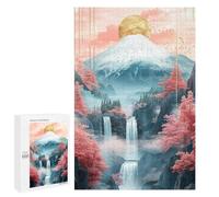 Serene Mountain Waterfall Scene Puzzle 1000 Pièces Educa Jouet en Bois Cadeau Unique Décoration Intérieure Jeu Éducatif Challenge Toy Adultes Et Enfants À Partir De 14 Ans 1000 PCS