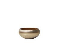 Serene Spaces Living Bol décoratif en aluminium brossé texturé Doré 20,3 cm de large et 10,2 cm de haut - Parfait pour les arrangements floraux ou les bougies flottantes