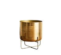 Serene Spaces Living Soho Pot de Fleurs Large doré avec Support en métal Amovible - Pot de Fleurs décoratif d'intérieur pour Salon, Bureau - Dimensions : 66 cm de Haut et 35,6 cm de diamètre.