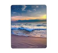 Serene Tapis de souris imprimé bord de mer coucher de soleil, tapis de souris pour ordinateur portable, 25,4 x 30,5 cm, bureau 20 x 24,1 cm