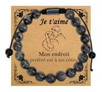 SereneGLow Cadeau Noel pour Homme Saint Valentin Cadeau Couple Petite Ami Copain Bracelet Couple Bijoux Idee Cadeaux pour Mon Mari Cadeaux Futur Marié Mariage Amoureux Anniversaire Noël