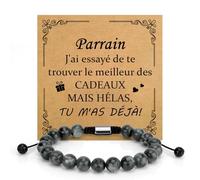 SereneGLow Cadeau Parrain Cadeau Original Cadeaux Bapteme Bracelet Pierre Naturelle Annonce Parrain Demande Cadeaux Demande Noel Anniversaire Veux tu Etre Mon