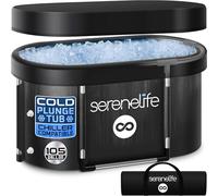 SereneLife 105 Gallon Isolée Ovale Baignoire à Glace pour Athlètes, Thérapie de Plongée Froide pour Une Personne pour Récupération, Multicouche avec Cadre en Aluminium, Portable pour Usage