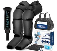 SereneLife Appareil de Massage des Jambes avec Chaleur et Compression d’Air - Massage Mollets, Genoux et Pieds, 6 Modes, 3 Intensités,Vibration, Favorise Circulation Sanguine et Détente Musculaire