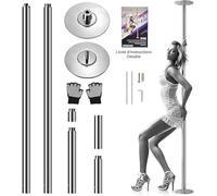 SereneLife Barre Pole Dance Professionnelle en Rotation - Portable et Amovible, Ajustable,Idéale pour l'entraînement à la Danse et l'exercice- Barre de Dance