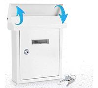 Serenelife Boîte aux lettres en acier galvanisé résistant aux intempéries avec rabat en métal pour lettres, journaux, tirelires, boîtes aux lettres décoratives pour l'extérieur, le bureau à domicile,