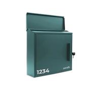 SereneLife Boîte aux Lettres Extérieure avec Serrure - 13 L Capacité - Acier Résistant - Verrouillage Sécurisé - pour Maison ou Résidence - Vert