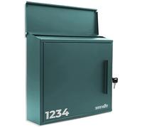 SereneLife Boîte aux Lettres Horizontale Montable avec Serrure | Boîte aux Lettres Moderne Extérieure Universelle | Acier Galvanisé 13.7X 9.8X 4.7 Grande Capacité pour Maison