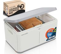 SereneLife Boîte de rangement verrouillable, coffre de rangement d'une capacité de 22 litres avec serrure à combinaison, bac de rangement verrouillable pour l'organisation