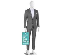 SereneLife Buste de Mannequin pour Homme, 188 cm, Support réglable pour Exposer des vêtements, Couture et Couture, modèle intégral Amovible, Base en métal Durable, Assemblage Facile, Blanc