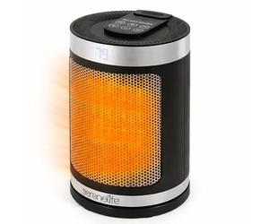 SereneLife Chauffage d'Espace Intelligent, Chauffage Électrique Portable 1500W pour Intérieur avec Thermostat, Application Wi-Fi, Télécommande, Minuteur 12h et Sécurité Anti-Retournement pour Chambre,
