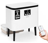 SereneLife Chauffe-Serviettes 20L Wi-Fi Grande Capacité - Panier pour Serviettes Couvertures Peignoirs, Contrôle Application Mobile, Température Ajustable 90-140°F, Économe en Énergie