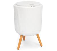 SereneLife Chauffe-serviettes avec Pieds - Chauffe-serviettes Chaud 18” avec Minuteur Intégré, Disques Parfumés & Indicateur LED, Capacité 12L, Convient pour 1 Serviette ou Peignoir, Gris