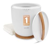 SereneLife Chauffe-Serviettes de Luxe pour Salle de Bain avec Support pour Disque Parfumé-Seau Chauffant Arrêt Automatique-Convient pour 1 Grande Essuie-Main, ABS, Natural, Taille Unique