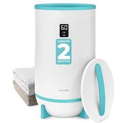 SereneLife SLTLW700 Sèche Chauffe-Serviettes de Luxe pour Salle de Bain avec Support pour Disque Parfumé-Seau Chauffant Arrêt Automatique-Convient pour 2 Grandes Essuie-Mains, ABS, Bleu