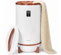 SereneLife Chauffe-Serviettes Style Seau, Grande Capacité 2 Serviettes, Chauffe-Serviettes et Couvertures Portable, Minuterie Réglable, Arrêt Automatique, Écran LED, Support Disque Parfumé