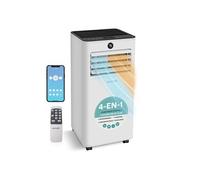 SereneLife Climatiseur Mobile 7000 BTU Blanc Compact WiFi - Climatiseur Portable Chauffage Déshumidificateur avec Kit Fenêtre