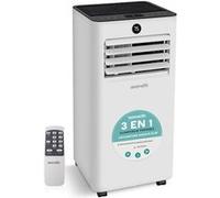 SereneLife Climatiseur Mobile 9000 BTU - Portable Silencieux 55 dB, 31 m² Ventilateur et Déshumidificateur, Rafraîchisseur d’Air, Télécommande, Écran LED