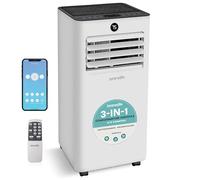 SereneLife Climatiseur Portable 9000 BTU WiFi, Climatiseur Mobile Compact avec Télécommande - Clim 3-en-1 Rafraichisseur d’Air Ventilateur, Kit Fenêtre pour Maison Bureau