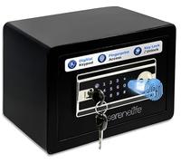 SereneLife Coffre-Fort pour Maison | Accès Électronique par Empreinte Digitale, Coffre à Argent pour Maison et Bureau, Clavier Tactile & Serrure, Acier, Inclut 2 Clés Maîtresses