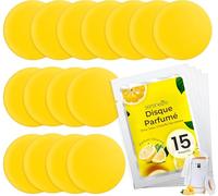 SereneLife Disque Parfumé - Lot de 15-Comprimé Parfumé au Citron - Adapté aux Seaux Sèche-Serviettes -Taille Pratique Compatible avec la Plupart des Supports de Désodorisant-Arôme Frais 30 à 60 Jours