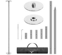 SereneLife Ensemble de Barres de Pole Dance antidérapantes Professionnelles réglables en Hauteur, idéal pour l'entraînement à la Danse, Ensemble Complet d'accessoires, Installation Facile