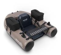 SereneLife Float Tube de Pêche, Bateau de Pêche Gonflable en PVC Laminé, Belly Boat 100 kg avec Porte-Cannes, 2 Poches Étanches, Dossier, Pompe, Sac
