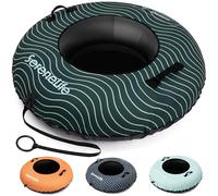 SereneLife Luge Gonflable 112 cm - Tube de Neige Résistant avec Coque Rigide et Housse Oxford - pour Enfants et Adultes