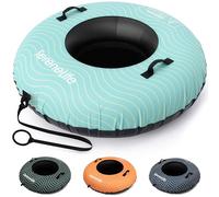 SereneLife Luge Gonflable 122 cm - Tube de Neige Résistant avec Coque Rigide et Housse Oxford - pour Enfants et Adultes