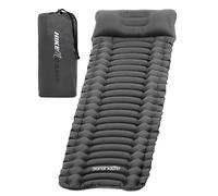 SereneLife Matelas Gonflable de Randonnée - Tapis de Couchage Léger et Imperméable avec Sac de Transport - pour Camping, Randonnée, Trek SLCPGR (Gris)