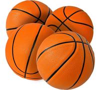 SereneLife Mini Ballon de Basket 7" - Lot de 4 Balles de Rechange en Caoutchouc Résistant, Adhérence Antidérapante, pour Jeu d’Intérieur, Piscine, Plage, Extérieur
