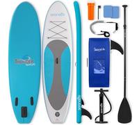 Serenelife Paddle Gonflable (6” d'épaisseur) avec Accessoires Sup et Sac de Transport, Sup Gonflable avec Large Posture, contrôle du Surf et Pont antidérapant, Planche de Surf pour Jeunes et Adultes