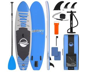 Serenelife Paddle Gonflable (6” d'épaisseur) avec Accessoires Sup et Sac de Transport, Sup Gonflable avec Large Posture, contrôle du Surf et Pont antidérapant, Planche de Surf pour Jeunes et Adultes