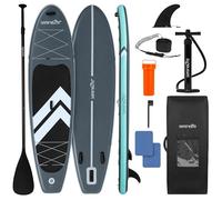 SereneLife Paddle Gonflable Sup Ultra Léger - Planche Stand Up Paddle Large Stable avec Accessoires Premium, Surface Antidérapante EVA, Charge 160 kg