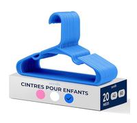 SereneLife Perches en Plastique pour Enfants, Pack de 20, Antidérapantes, Économiseurs d'espace, Idéales Aussi pour Les vêtements de Nouveau-nés et bébés, Bleu