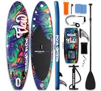 SereneLife Paddle Gonflable (6” d'épaisseur) avec Accessoires Sup et Sac de Transport, Sup Gonflable avec Large Posture, contrôle du Surf et Pont antidérapant, Planche de Surf pour Jeunes et Adultes