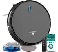 Serenelife Aspirateur Robot Intelligent 2000Pa, Lavage et Aspiration, Appli, 4 Modes, Capteurs Anti-Chute, Recharge Auto, idéal Poils d’Animaux, sols durs et moquettes - Noir