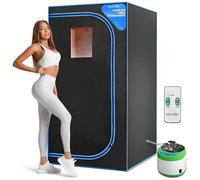 Serenelife Sauna Portable, Sauna Infrarouge avec Vapeur, Spa Maison, Tente Spa avec Télécommande, Chaise Pliable et minuteur