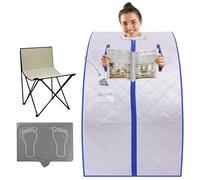 Serenelife Sauna Portable, Sauna Infrarouge, Sauna Vapeur Portable, Sauna Home, Tente pour Spa avec Télécommande, Chaise Pliable et minuteur