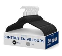 SereneLife Set de 50 perches pour Chemises, Perches en Velours antidérapantes Premium avec Crochets pivotants à 360°, Design Mince Gain de Place pour Tops