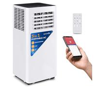 SereneLife SLPAC805W Portable Air Conditioner - Compact Home A/C Cooling Unit with Built-in Dehumidifier & Fan Modes, Includes Window Mount Kit (8,000 BTU), White