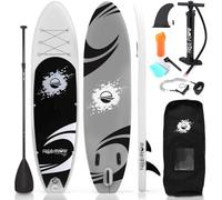 SereneLife Stand Up Paddle Gonflable Adulte 6” - Planche de Paddle avec Accessoires Sup, Sac de Transport, Pont Antidérapant, pour Mer, Lac, Rivière