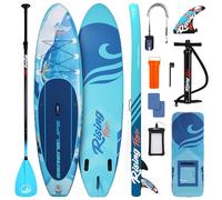 SereneLife Stand Up Paddle Gonflable Adulte 6” - Planche de Paddle avec Accessoires Sup, Sac de Transport, Pont Antidérapant, pour Mer, Lac, Rivière