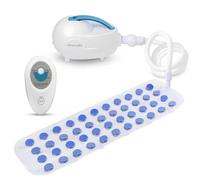 SereneLife Tapis de Bain à Bulles, Tapis Antidérapant pour Baignoire avec Télécommande, Design Imperméable et Rembourré, Bulles Ajustables, Tuyau d'air de 8.2’ et Massager Spa pour Corps