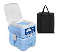 SereneLife Toilette Portable 20L pour Camping, VR, Bateau et Activités de loisirs. 120 Chasses, Réservoir Détachable avec Pulvérisateur à Main et Sac de Transport. Toilette Camping Confortable