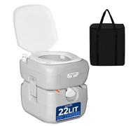 SereneLife Toilette Portable de Camping, Réservoir de Déchets de 21.96 Litres, Toilette Camping/Chimique portable avec Piston CHH, Blanc