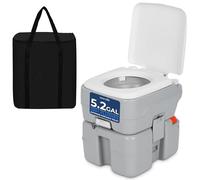 SereneLife Toilettes Portables Adultes 20L, Toilettes De Camping Anti-Fuite avec Réservoir à Déchets Amovibles, Idéal Pour Le Camping et Autres Activités Récréatives, Siège De Toilette Durable et