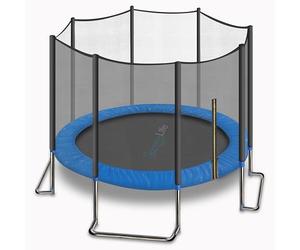 Serenelife Trampoline Exterieur Enfant/Adulte, Trampoline Récréatif de 2,4m /3m /3,6m pour Jardin, Stable et Robuste, avec Filet de Sécurité, Revêtement Antirouille,Coussin de Protection des Ressorts