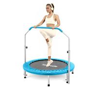 SereneLife Trampoline Pliable 102 cm - Mini Trampoline de Fitness Compact pour Enfants et Adultes, Rebondisseur d’Exercice, Équipement d’Entraînement Intérieur/Jardin, Design sans Ressort, Max. 90 kg